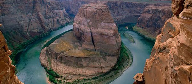Horseshoe bend in the Colorado River.