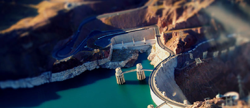 Hoover Dam from above.