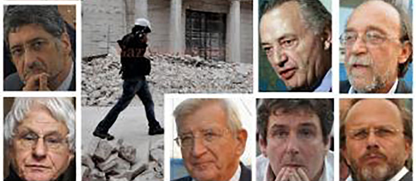Jailed Italian scientists.
