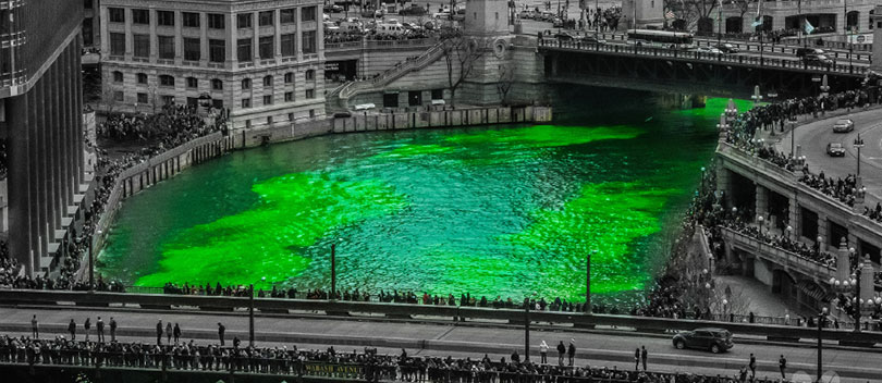 St Patrick’s Day, Hydrology &#038; Dyeing the Chicago River Green