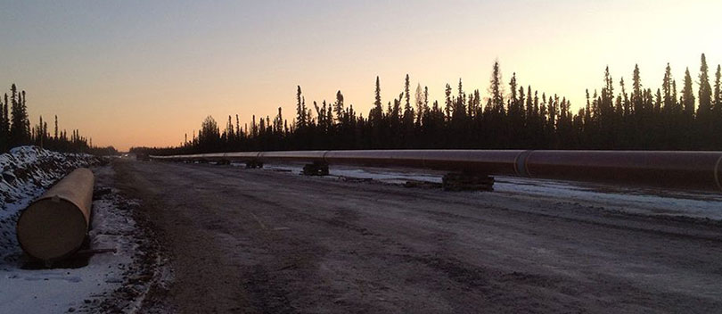 A photo of an oil pipeline.