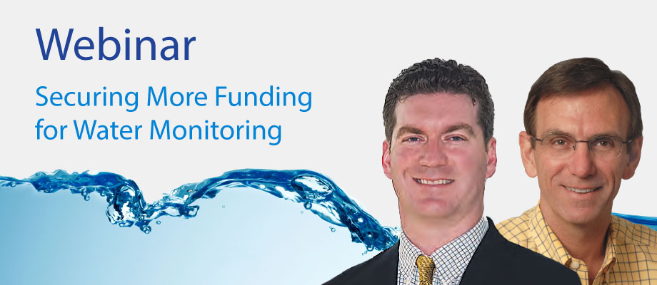 Webinar, Securing More Funding for Water Monitoring Graphic.