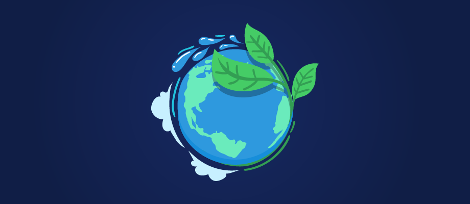 Earth Wrapped in Leaves, Clouds, and Raindrops.