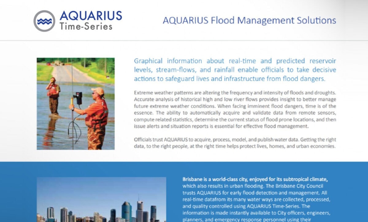 Solution Sheet | AQUARIUS Flood Management Thumbnail