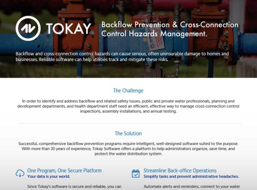 Brochure | Tokay Backflow Prevention &#038; Cross-Connection Control Management