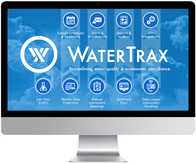 Desktop computer with WaterTrax platform.