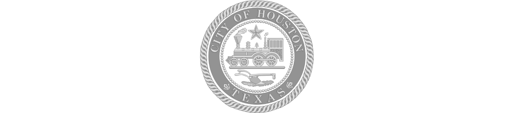 City of Houston logo in grey.